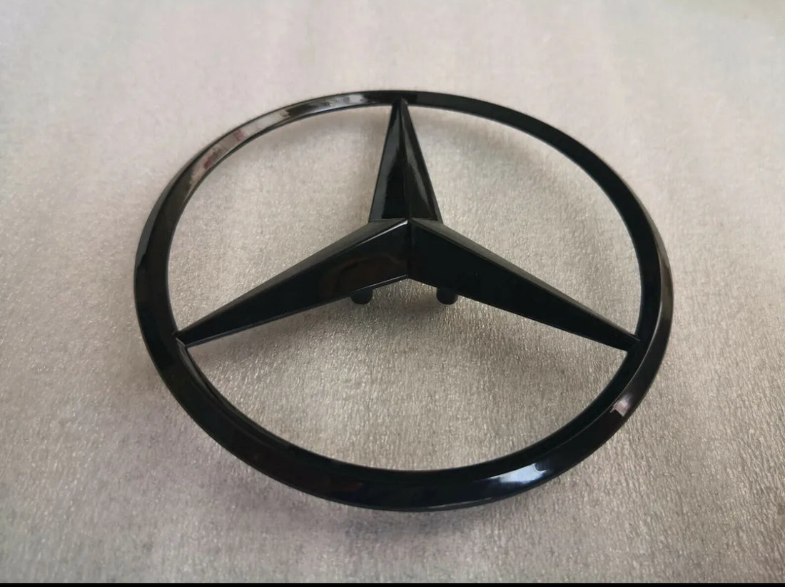 Mercedes sort bag emblem 9 cm