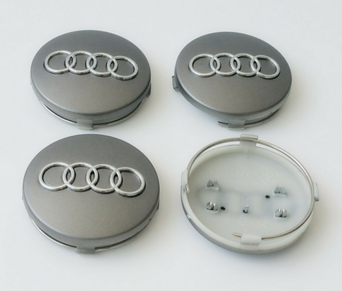 Audi grå centerkapsler 60mm