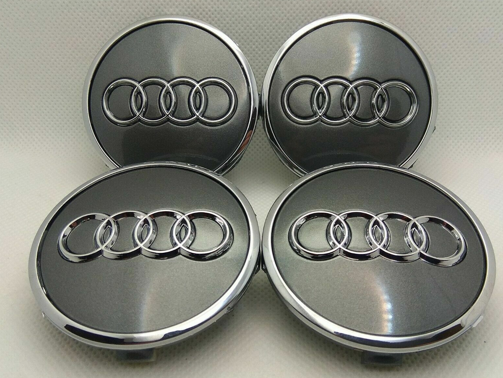 Audi grå centerkapsler 61mm