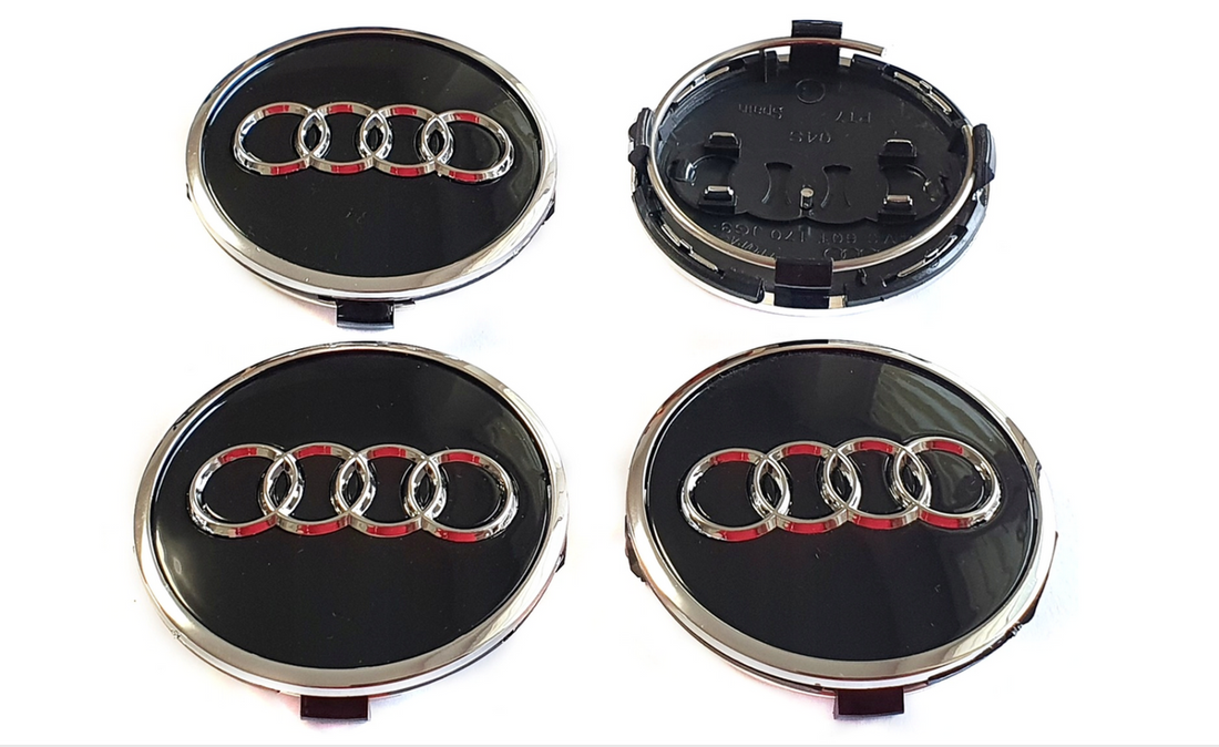 Audi sort centerkapsler 61mm