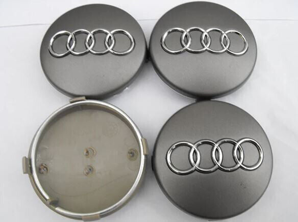 Audi grå centerkapsler 68mm