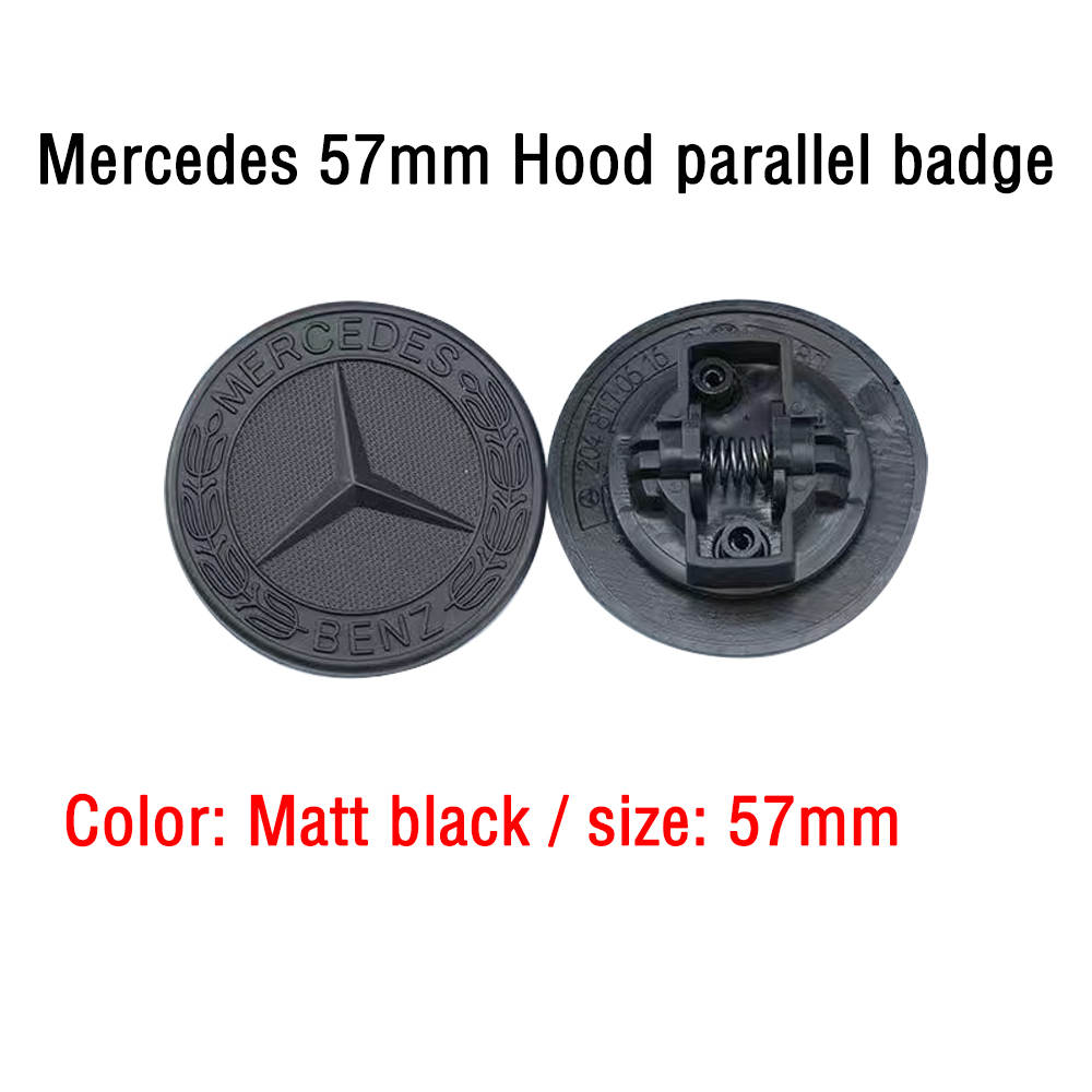 Mercedes mat sort emblem
