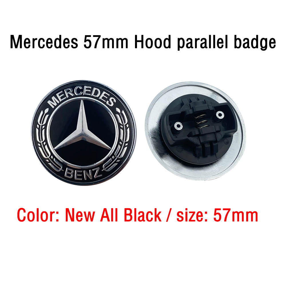 Mercedes sort emblem kølerhjelm