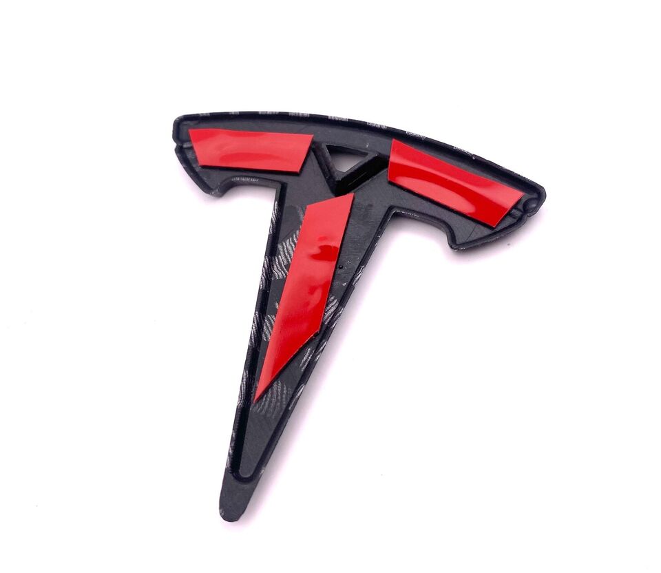 Tesla sort rat logo