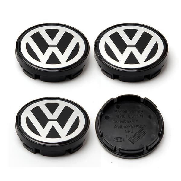 VW sort centerkapsler 4 stk