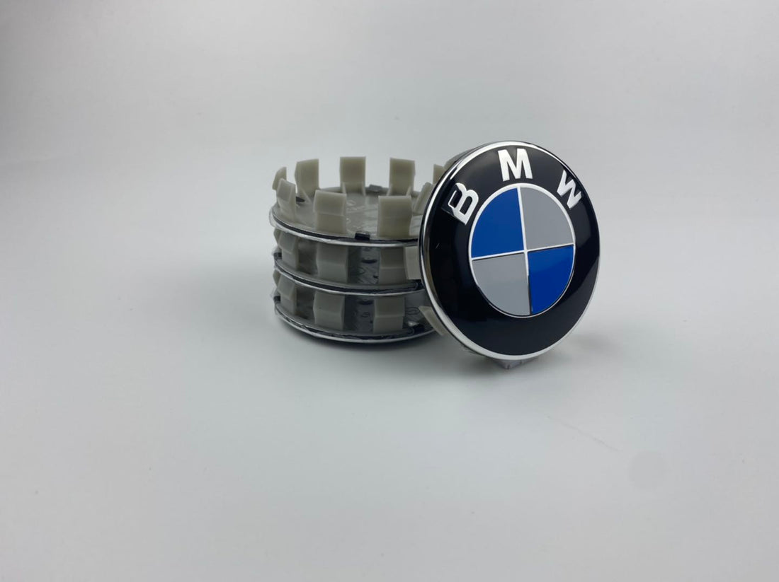 BMW blå centerkapsler 4 stk