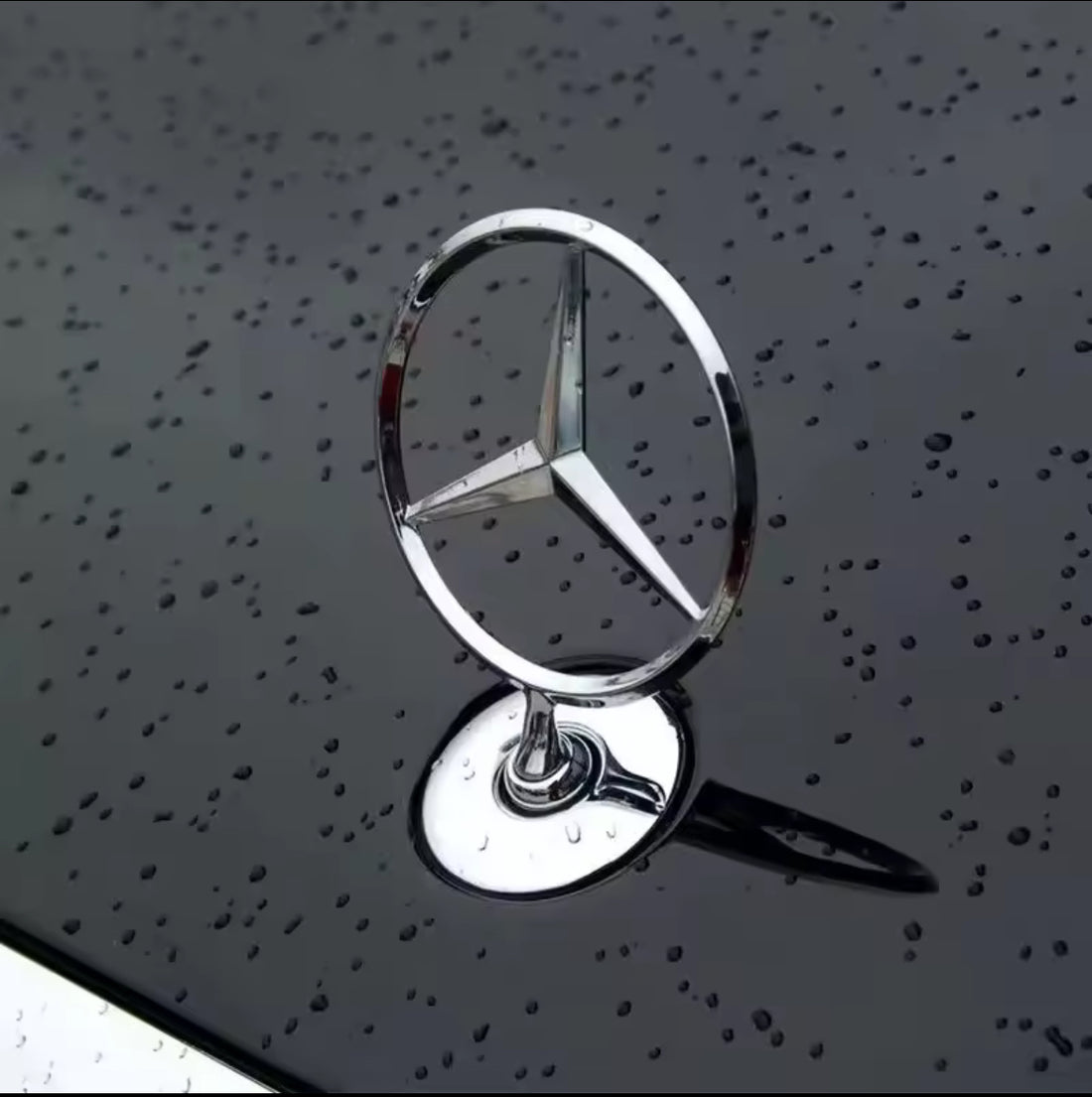 Mercedes sølv emblem