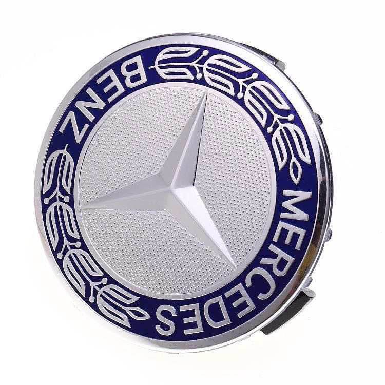 Mercedes mørkeblå centerkapsler 4 stk.