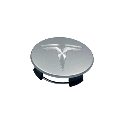 4 stk. Chrome Tesla Centerkapsler 57mm