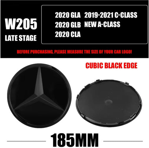 Mercedes W205 sort logo 18.5 CM