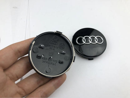 Audi sort centerkapsler 60mm