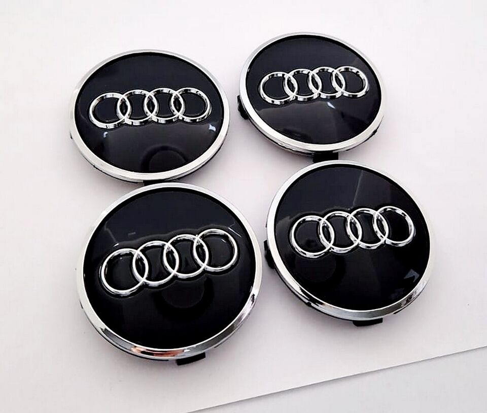 Audi sort centerkapsler 61mm