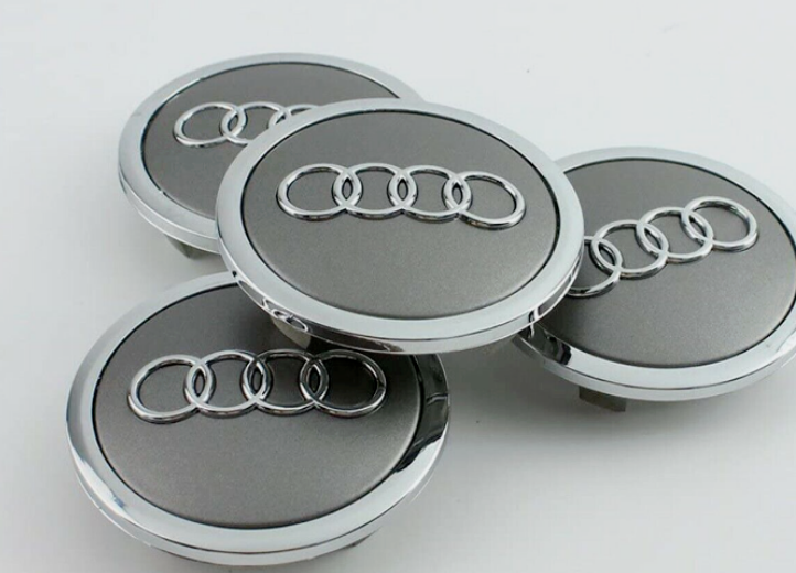 Audi grå centerkapsler 69mm