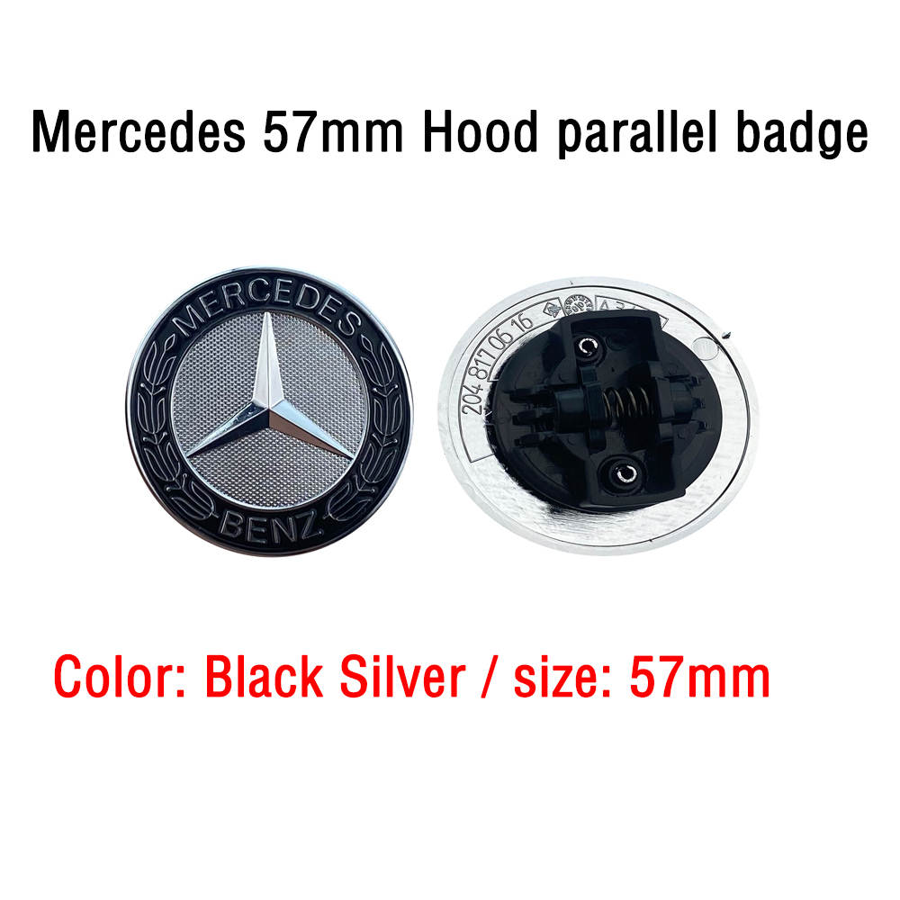 Mercedes sort-sølv emblem